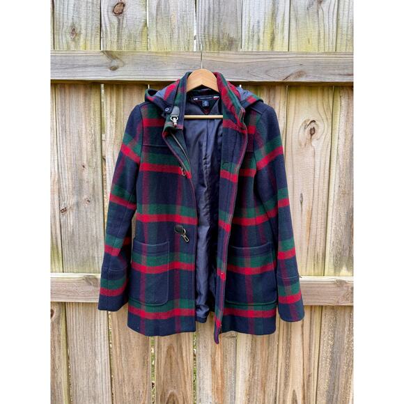 Vintage Tommy Hilfiger Plaid Toggle Coat (S/P) - Picture 7 of 8